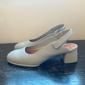 Camper Katie sling-back heels in dusty blue/grey (W EU 37)